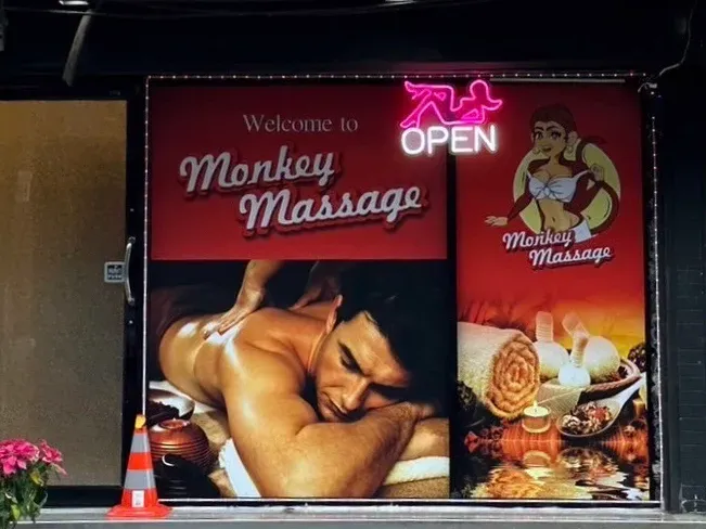 Monkey Massage shopfront entrance